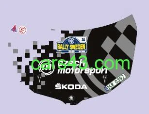 Dekál na úpravu modelu 1:18 Fabia R5 evo z Rally Sweden 2020
