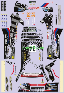 Dekál na úpravu modelu 1:18 Fabia R5 evo z Rally Sweden 2020