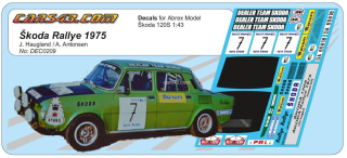 Škoda Rallye 1975 na model Abrex