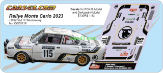 Š130RS Rallye Monte Carlo HISTORIQUE 2023