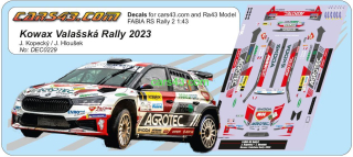 F RS Rally 2 Kowax Valašská Rally 2023