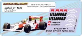 F1 McLaren MP4/4 British GP 1988