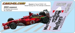Doplňkový dekál tabákových reklam F1 F2002