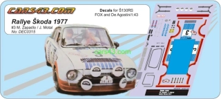 130RS Škoda Rallye 1977 1:43