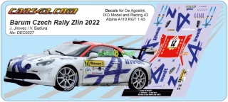 Alpine A110 RGT Barum Rally 2022