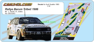 Audi Quattro Rallye Barum Tríbeč 1986 1:18
