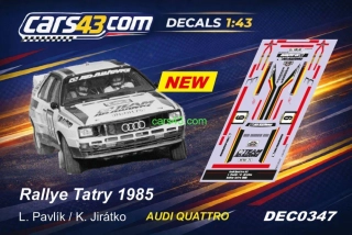 Dekály Audi Quattro Rallye Tatry 1985 1:43