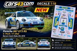 Dekál na Porsche 997 GT3 RS Barum Rally 2022 1:18
