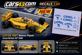 Doplňkový dekál tabákových reklam Lotus 100T
