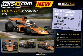 Doplňkový dekál tabákových reklam Lotus 72E
