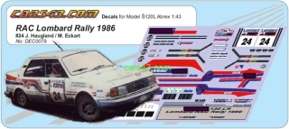 RAC Lombard Rally 1986